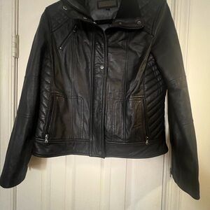 Wilsons Leather Quilted Black Jacket